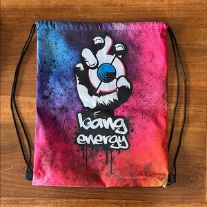 NEW Bang Energy Tie-Dye Drawstring Backpack Bag